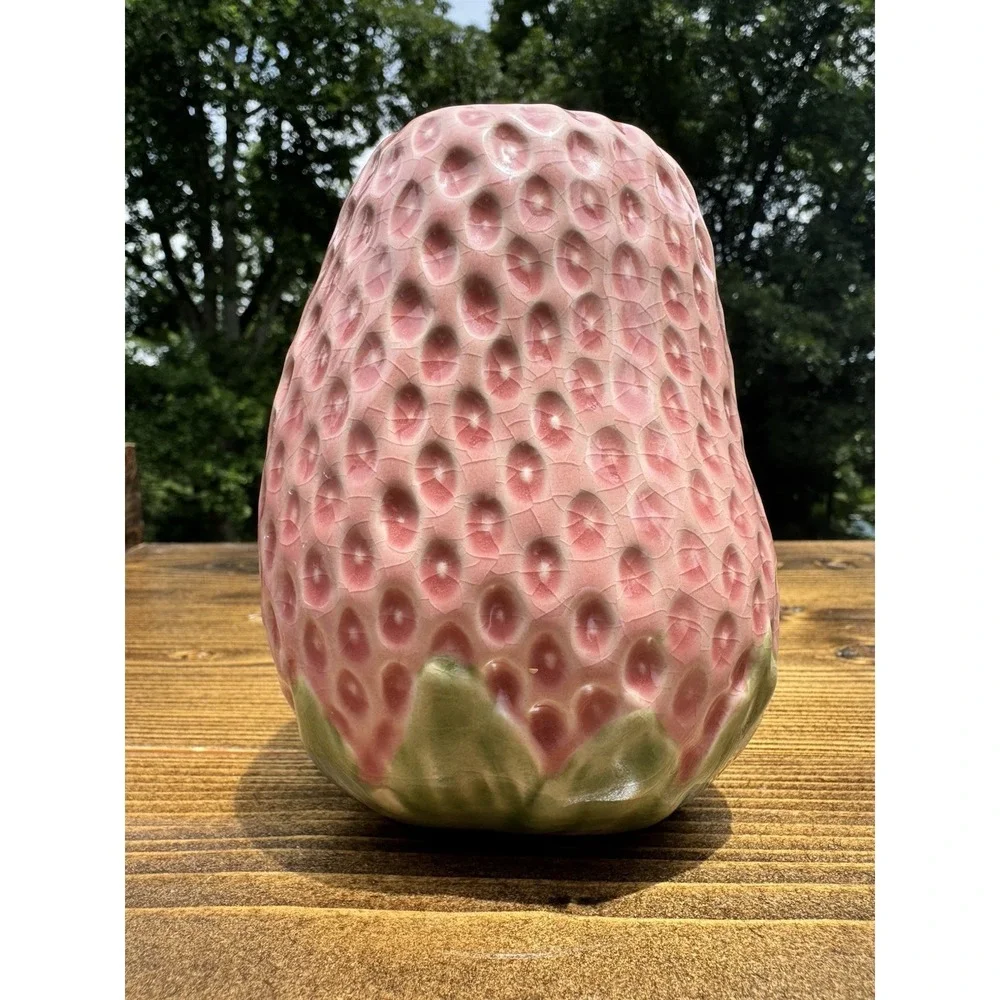 Strawberry Ceramic Hamster Gerbil Water Bottle Holder Hideout‎ House 5